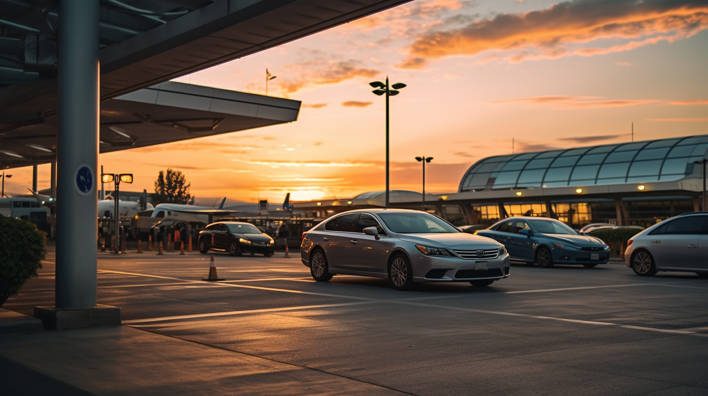 Eagle Cars' vehicle at the airport for premium pickups in London